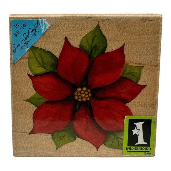 LOT OF 7 Christmas Holidays Wood Mounted Rubber Stamps Nutcracker Tree Wreath - Picture 14 of 15